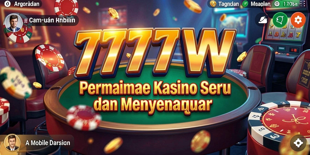 Tampilan menarik dari gameplay Kasino di 7777W yang seru.