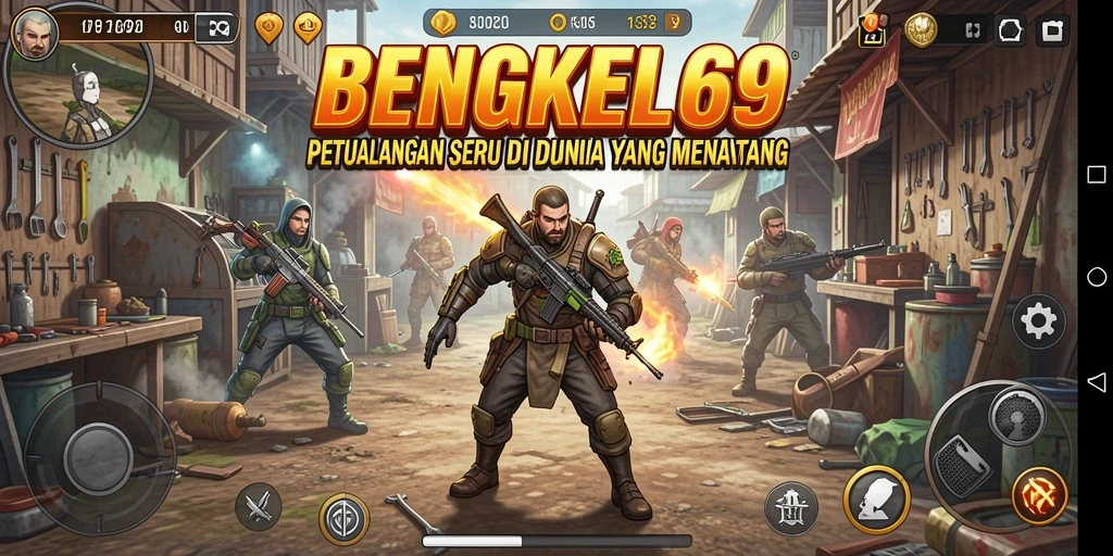 Screenshot gameplay BENGKEL69 menampilkan karakter menjelajahi dunia penuh tantangan.
