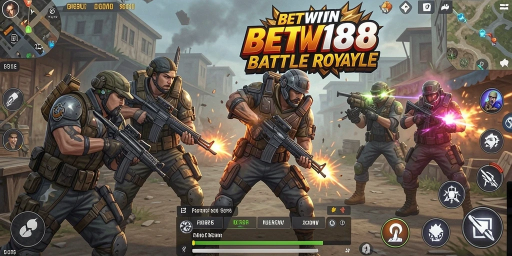 Tampilan seru gameplay Battle Royale di BETWIN188 dengan aksi yang mendebarkan.