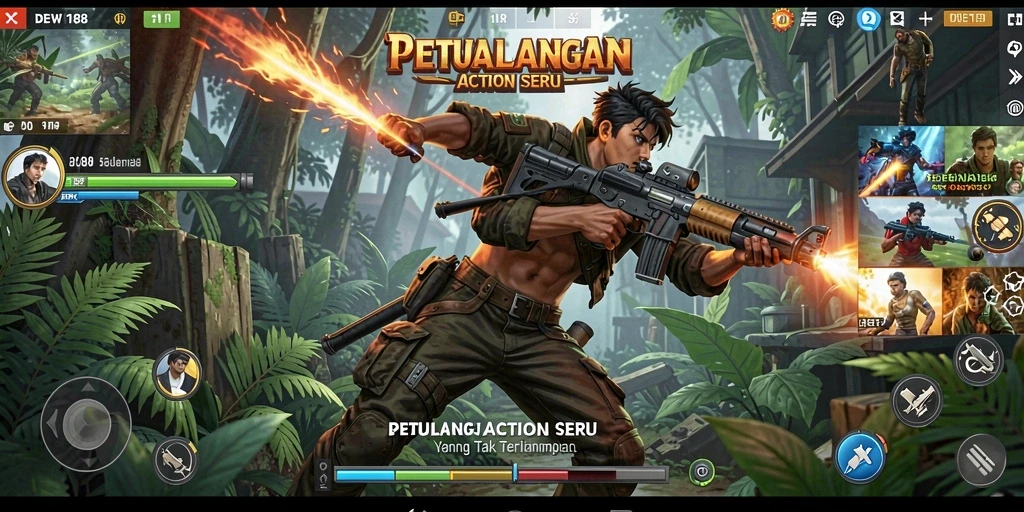 Tampilan gameplay DEWI188 yang penuh aksi dan tantangan.