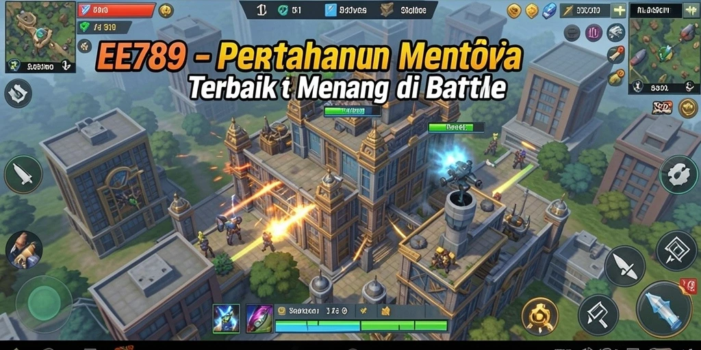 Screenshot utama EE789 menampilkan aksi seru dari gameplay Tower Defense.