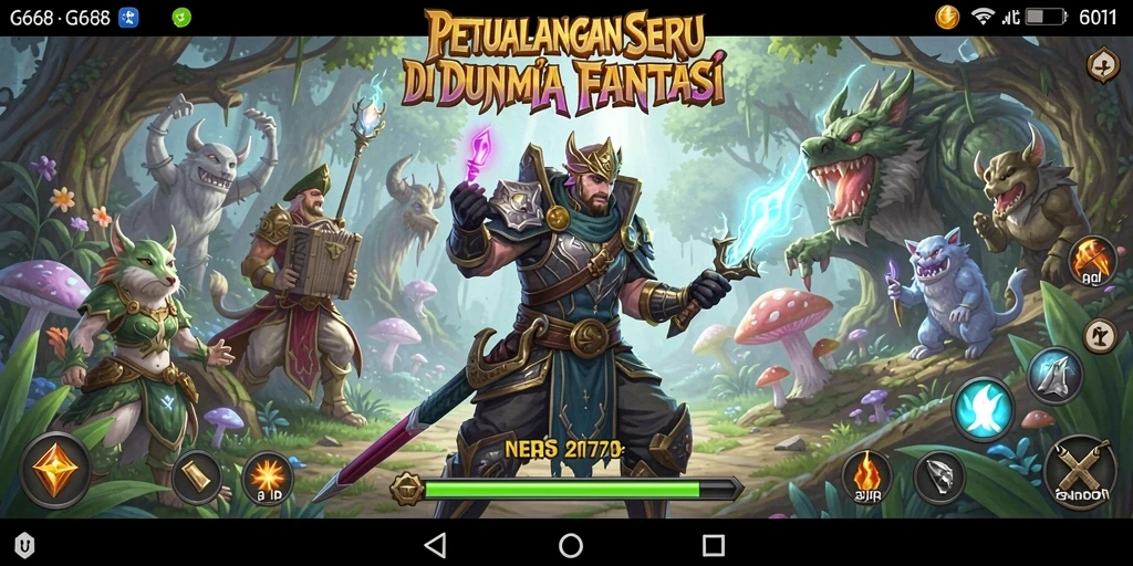 Screenshot G668 menampilkan aksi petualangan yang mendebarkan dalam dunia fantasi.