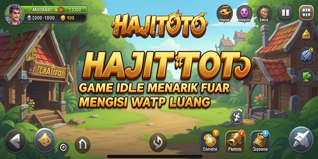 Tampilan gameplay utama dari HAJITOTO yang menonjolkan keseruan permainan Idle.