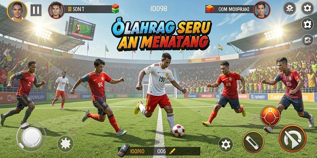 Screenshot ID098 menampilkan aksi seru dalam permainan olahraga.