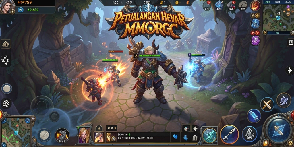 Tangkapan layar utama MVP789 menunjukkan aksi seru dalam pertempuran MMORPG.