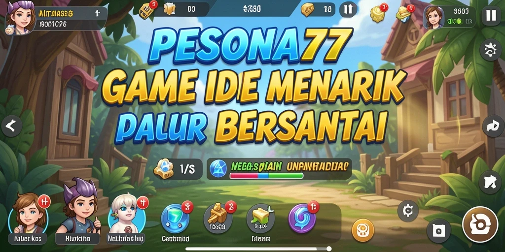 Tampilan utama PESONA77 menampilkan gameplay yang santai dan imersif.