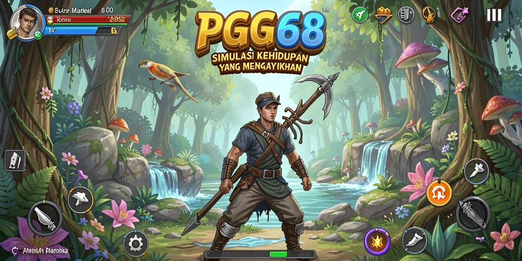 Tampilan gameplay PGG68 dengan fitur simulasi yang interaktif dan seru.