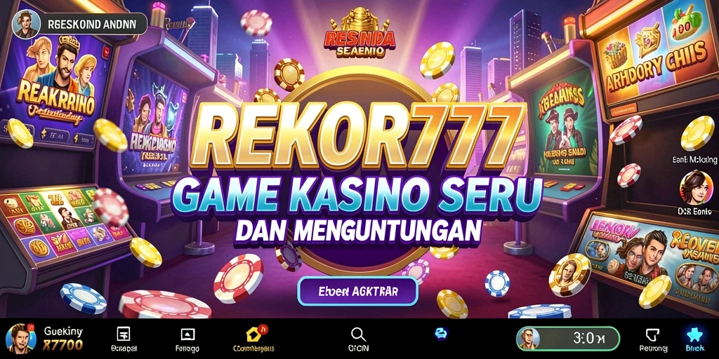 Tampilan gameplay seru dari REKOR777 dengan berbagai pilihan permainan Kasino.