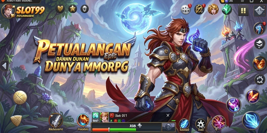 Gameplay SLOT99 dengan petualangan seru di dunia MMORPG.