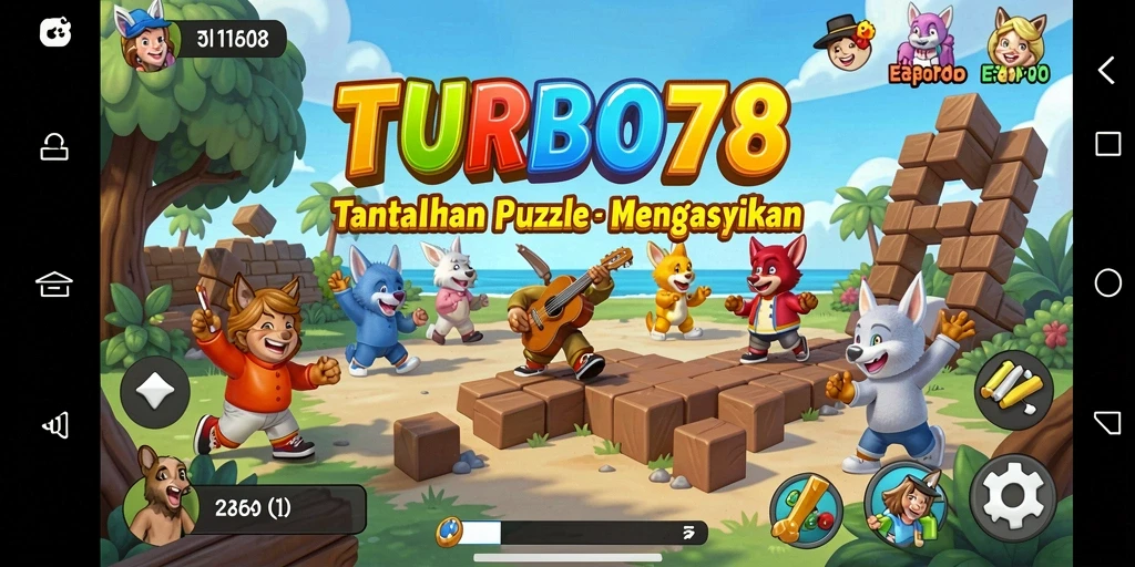 TURBO78 menampilkan gameplay puzzle yang menarik dan menantang.