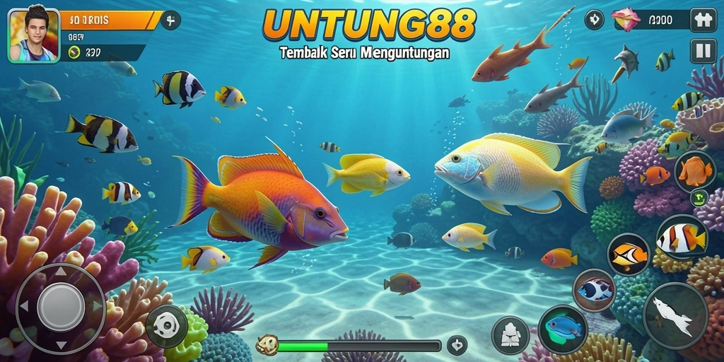 Tangkapan layar utama UNTUNG88 menampilkan pengalaman menembak ikan yang menyenangkan.