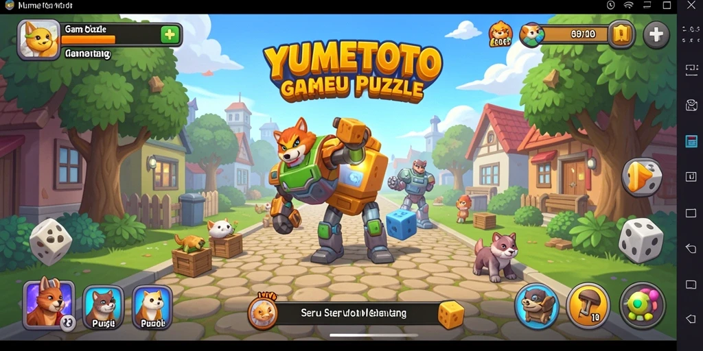 Tampilan gameplay YUMETOTO dengan puzzle yang menarik dan menantang.